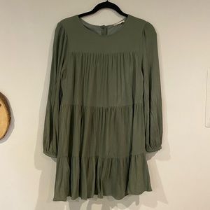Altard State Sage Green Tiered Flowy Dress S